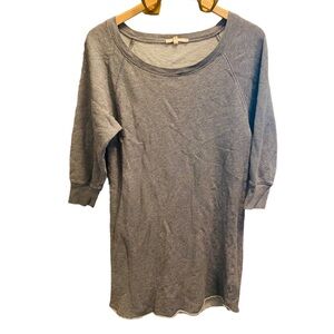 ⭐️ SOFT JOIE Gray Waffle Knit Shirt Dress Long Sleeve